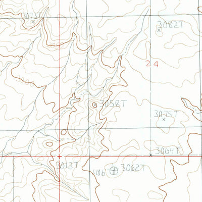 United States Geological Survey Wards Dam, MT (1984, 24000-Scale) digital map