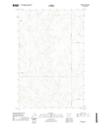 United States Geological Survey Wards Dam, MT (2020, 24000-Scale) digital map