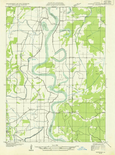 United States Geological Survey Wardview, LA (1932, 31680-Scale) digital map