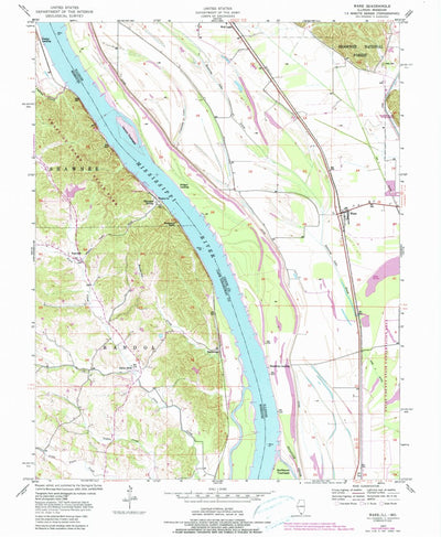 United States Geological Survey Ware, IL-MO (1947, 24000-Scale) digital map