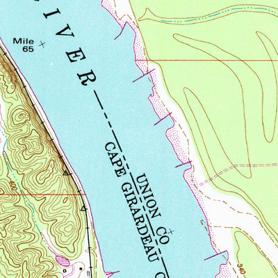 United States Geological Survey Ware, IL-MO (1947, 24000-Scale) digital map