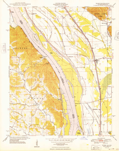 United States Geological Survey Ware, IL-MO (1948, 24000-Scale) digital map