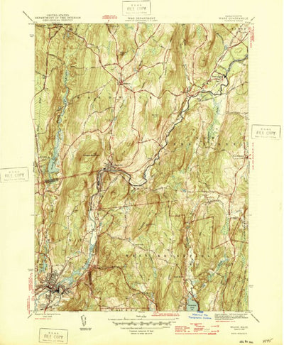 United States Geological Survey Ware, MA (1946, 31680-Scale) digital map