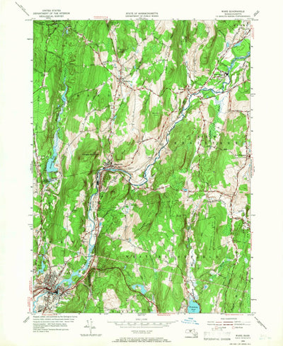 United States Geological Survey Ware, MA (1954, 24000-Scale) digital map