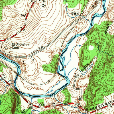United States Geological Survey Ware, MA (1954, 24000-Scale) digital map