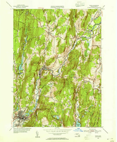 United States Geological Survey Ware, MA (1954, 31680-Scale) digital map