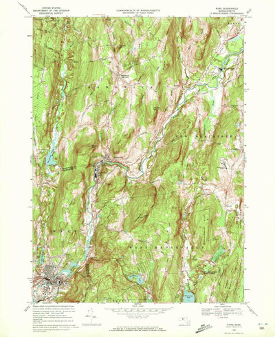 United States Geological Survey Ware, MA (1969, 24000-Scale) digital map