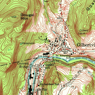 United States Geological Survey Ware, MA (1969, 24000-Scale) digital map