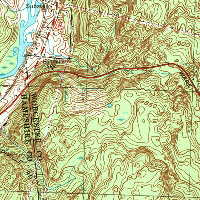 United States Geological Survey Ware, MA (1969, 25000-Scale) digital map
