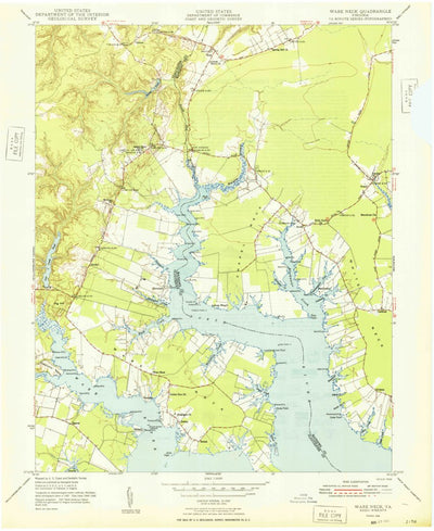 United States Geological Survey Ware Neck, VA (1948, 24000-Scale) digital map