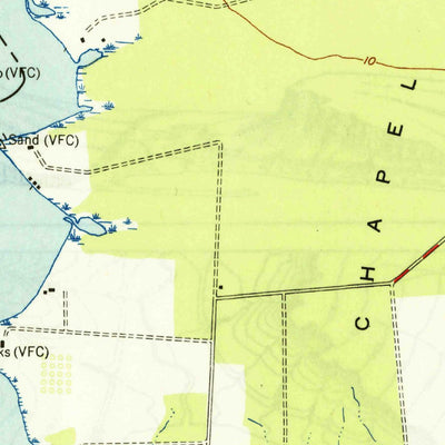 United States Geological Survey Ware Neck, VA (1948, 24000-Scale) digital map
