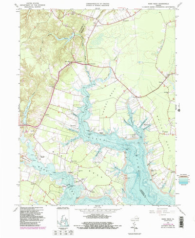 United States Geological Survey Ware Neck, VA (1965, 24000-Scale) digital map
