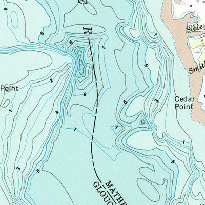 United States Geological Survey Ware Neck, VA (1965, 24000-Scale) digital map