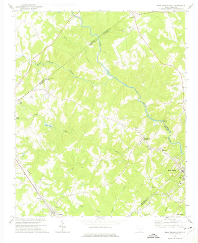 United States Geological Survey Ware Shoals West, SC (1971, 24000-Scale) digital map