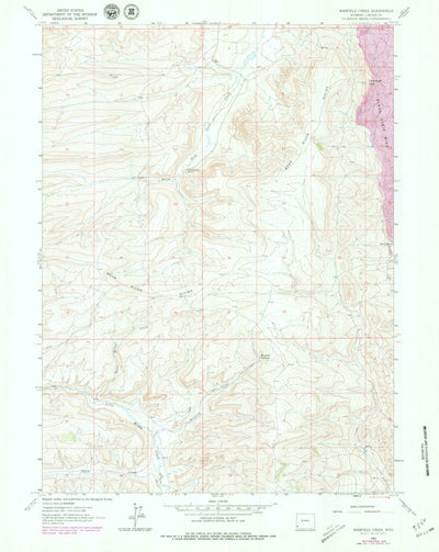 United States Geological Survey Warfield Creek, WY (1962, 24000-Scale) digital map