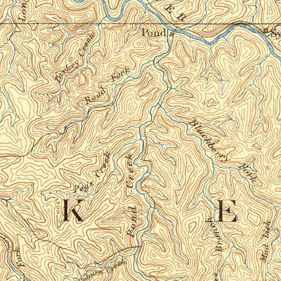 United States Geological Survey Warfield, WV-KY-VA (1891, 125000-Scale) digital map