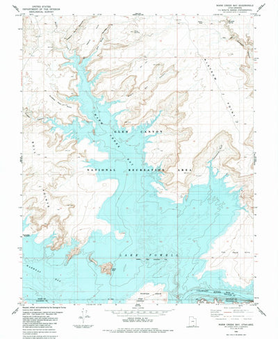United States Geological Survey Warm Creek Bay, UT-AZ (1985, 24000-Scale) digital map