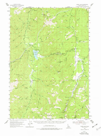 United States Geological Survey Warm Lake, ID (1954, 62500-Scale) digital map