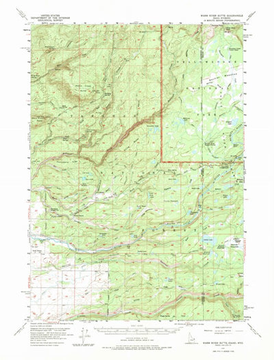 United States Geological Survey Warm River Butte, ID-WY (1957, 62500-Scale) digital map