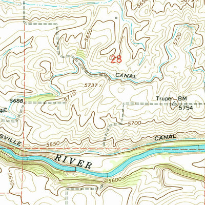 United States Geological Survey Warm River, ID (1965, 24000-Scale) digital map
