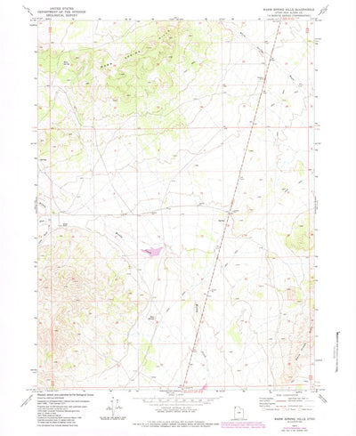 United States Geological Survey Warm Spring Hills, UT (1971, 24000-Scale) digital map