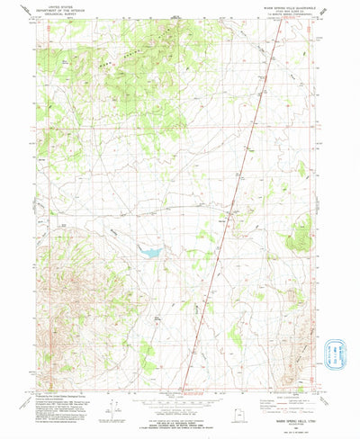 United States Geological Survey Warm Spring Hills, UT (1991, 24000-Scale) digital map