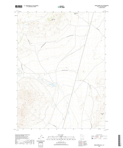 United States Geological Survey Warm Spring Hills, UT (2020, 24000-Scale) digital map