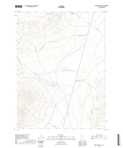 United States Geological Survey Warm Spring Hills, UT (2023, 24000-Scale) digital map