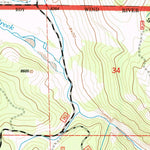 United States Geological Survey Warm Spring Mountain, WY (1991, 24000-Scale) digital map
