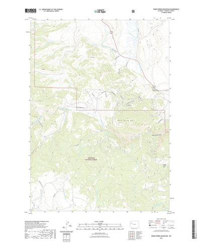 United States Geological Survey Warm Spring Mountain, WY (2021, 24000-Scale) digital map