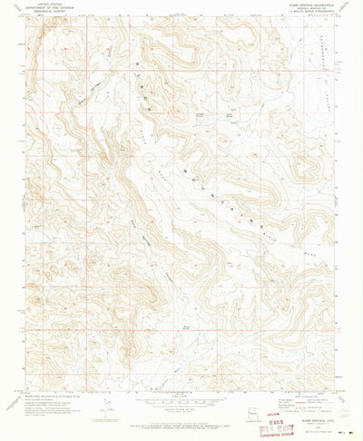 United States Geological Survey Warm Springs, AZ (1970, 24000-Scale) digital map