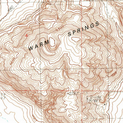 United States Geological Survey Warm Springs Butte, OR (1990, 24000-Scale) digital map
