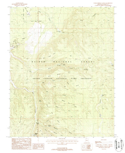 United States Geological Survey Warm Springs Canyon, AZ (1988, 24000-Scale) digital map