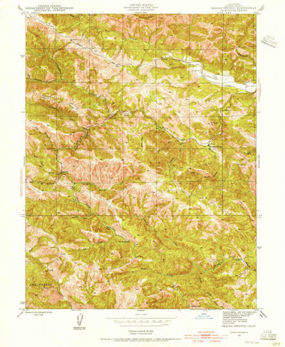 United States Geological Survey Warm Springs Dam, CA (1943, 24000-Scale) digital map