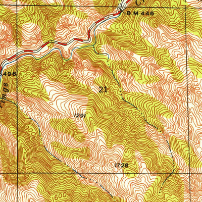 United States Geological Survey Warm Springs Dam, CA (1943, 24000-Scale) digital map