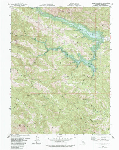 United States Geological Survey Warm Springs Dam, CA (1978, 24000-Scale) digital map