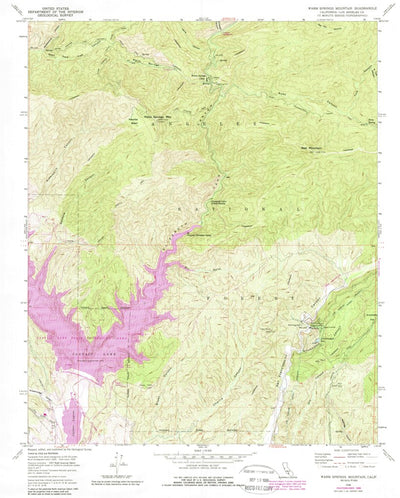 United States Geological Survey Warm Springs Mountain, CA (1958, 24000-Scale) digital map