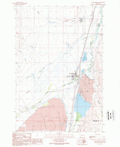 United States Geological Survey Warm Springs, MT (1989, 24000-Scale) digital map