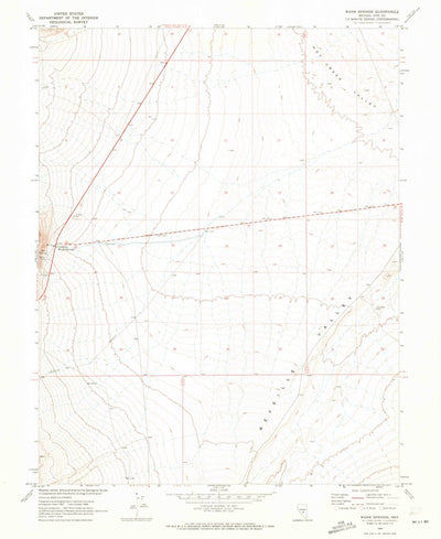 United States Geological Survey Warm Springs, NV (1968, 24000-Scale) digital map