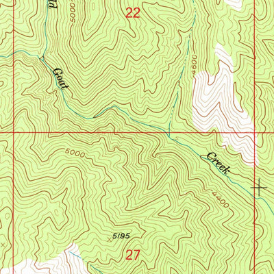 United States Geological Survey Warm Springs Point, ID (1957, 24000-Scale) digital map