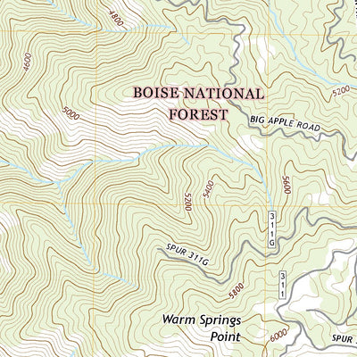 United States Geological Survey Warm Springs Point, ID (2020, 24000-Scale) digital map