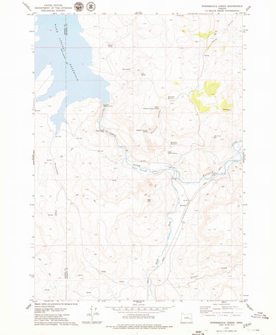 United States Geological Survey Warm Springs Reservoir, OR (1979, 24000-Scale) digital map