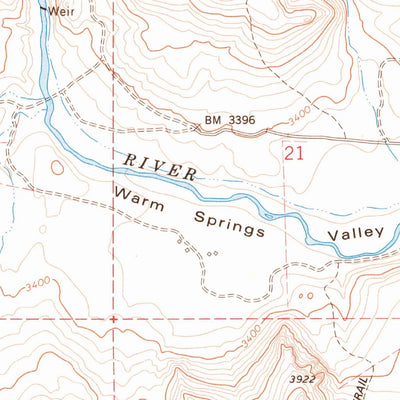 United States Geological Survey Warm Springs Reservoir, OR (1979, 24000-Scale) digital map