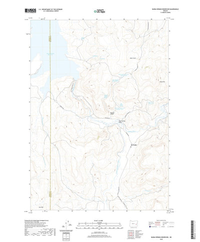 United States Geological Survey Warm Springs Reservoir, OR (2020, 24000-Scale) digital map