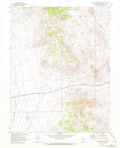 United States Geological Survey Warm Springs Summit, NV (1968, 24000-Scale) digital map