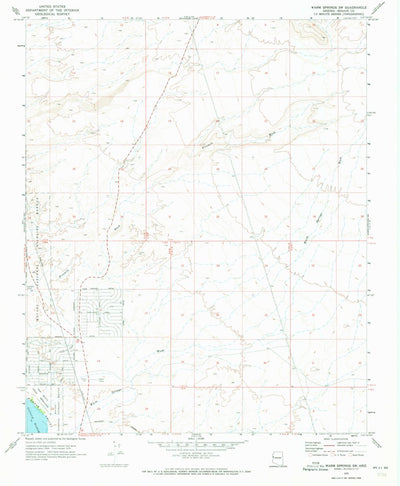 United States Geological Survey Warm Springs SW, AZ (1970, 24000-Scale) digital map