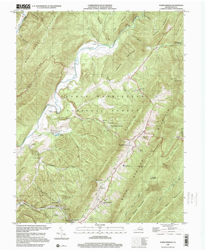 United States Geological Survey Warm Springs, VA (1999, 24000-Scale) digital map