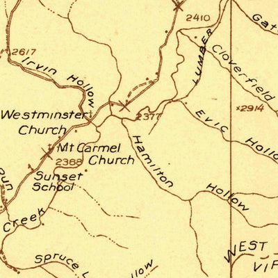 United States Geological Survey Warm Springs, VA-WV (1923, 48000-Scale) digital map