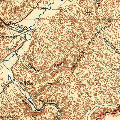 United States Geological Survey Warm Springs, VA-WV (1926, 62500-Scale) digital map