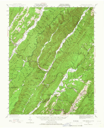 United States Geological Survey Warm Springs, VA-WV (1946, 62500-Scale) digital map
